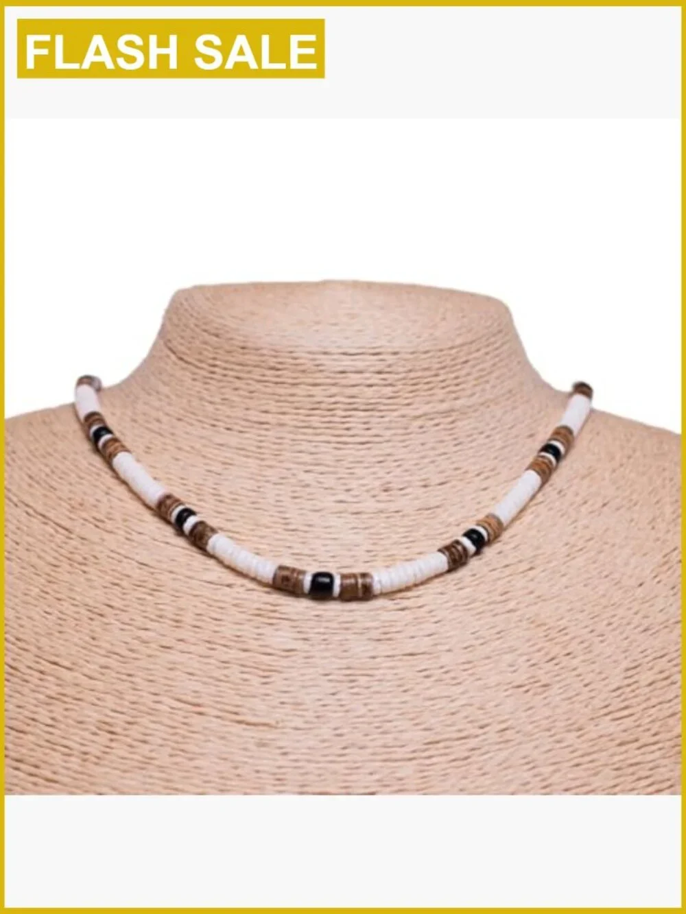 Handmade Shell & Coconut Bead Necklace 18